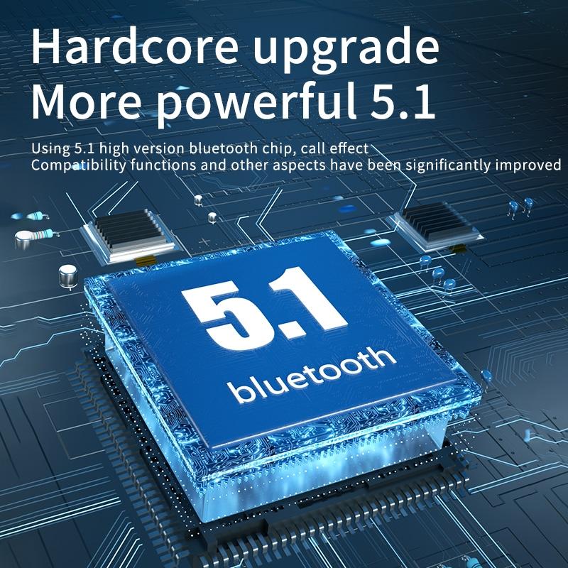 Intelligent Bluetooth Earphones With Digital Display - Black-1915197121338937346