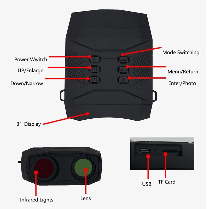 Full Colour 4K Hd Binocular Night Vision For Outdoor Hunting-1915197739621289984