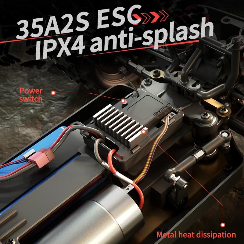 Black Electric 4Wd Alloy Off-Road Rc Car-1915197136660729862