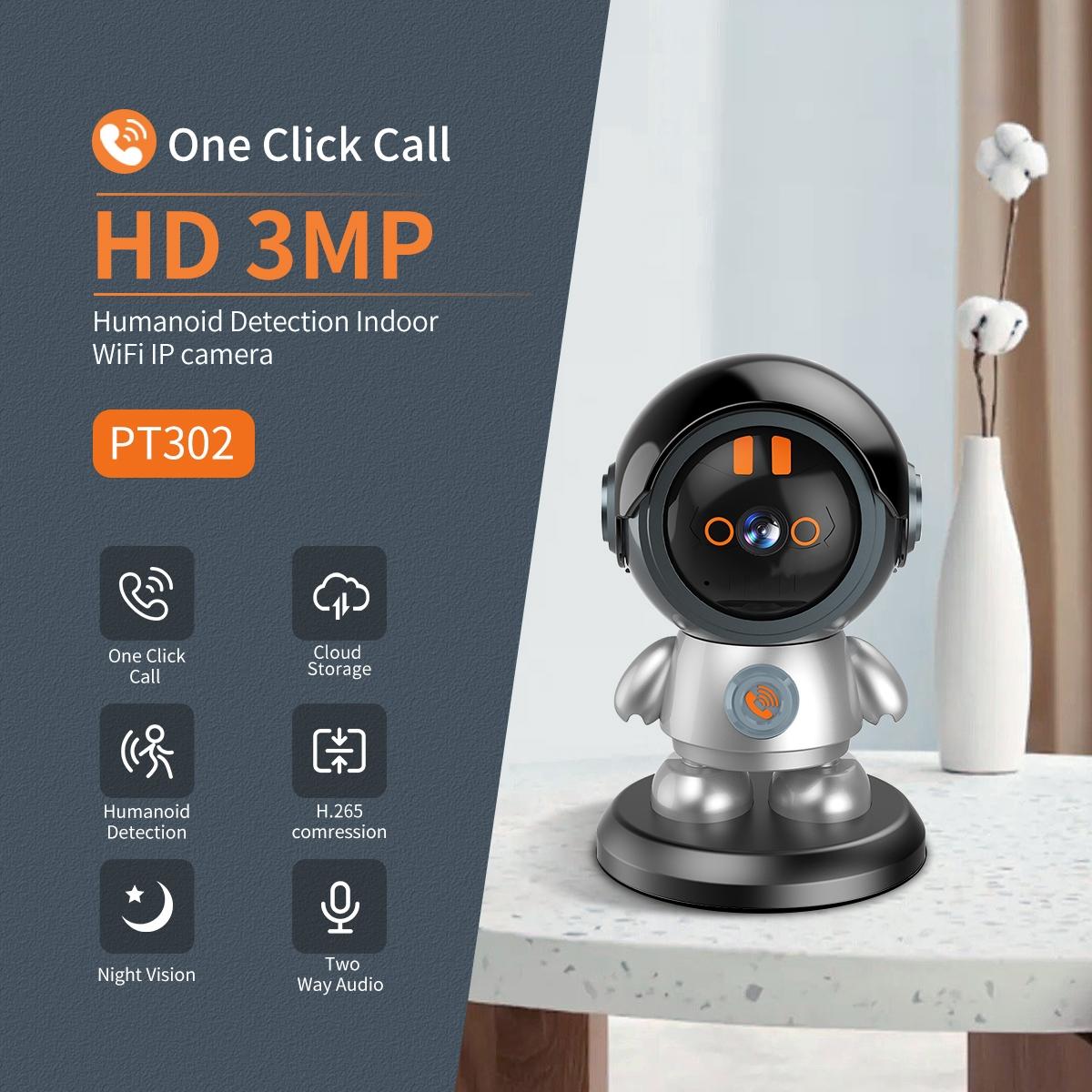 3Mp Humanoid Detection Wifi Ip Camera - One Click Call-1964932147936628738