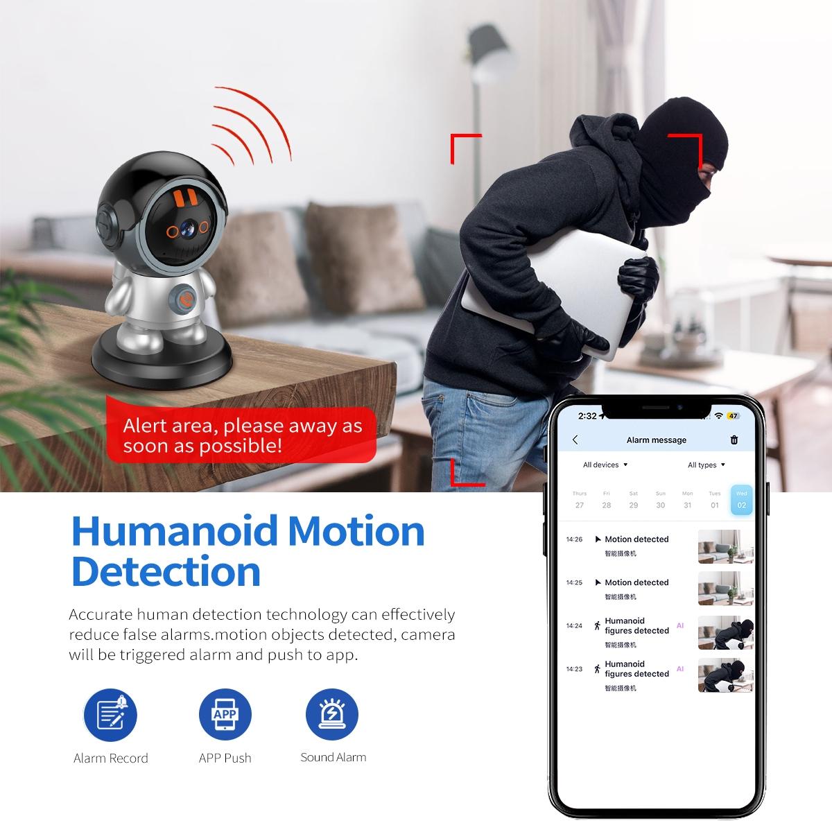 3Mp Humanoid Detection Wifi Ip Camera - One Click Call-1964932147936628744