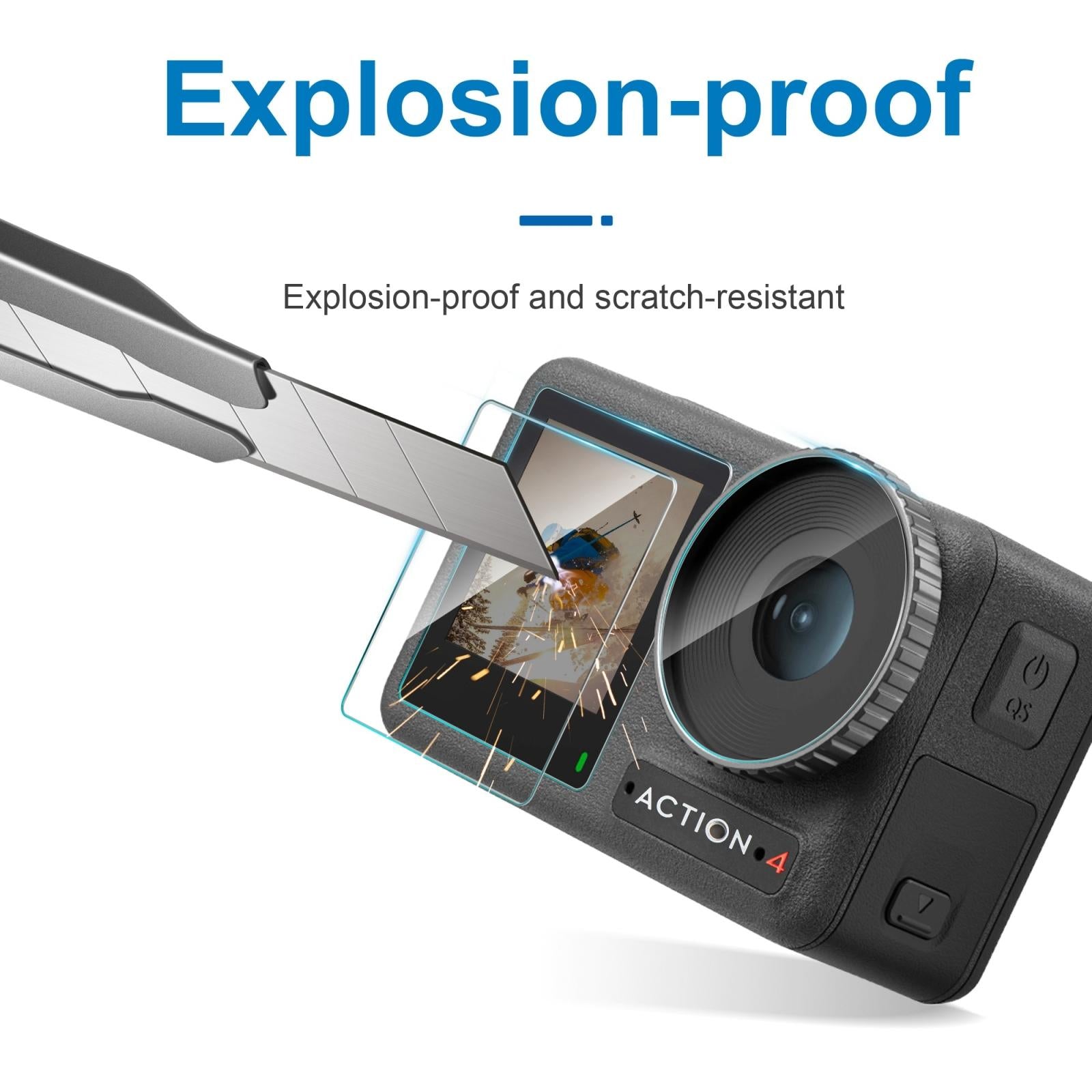 Tempe Glass Lens Protector For Dji Action - 3-In-1 Set-1915197134844596229