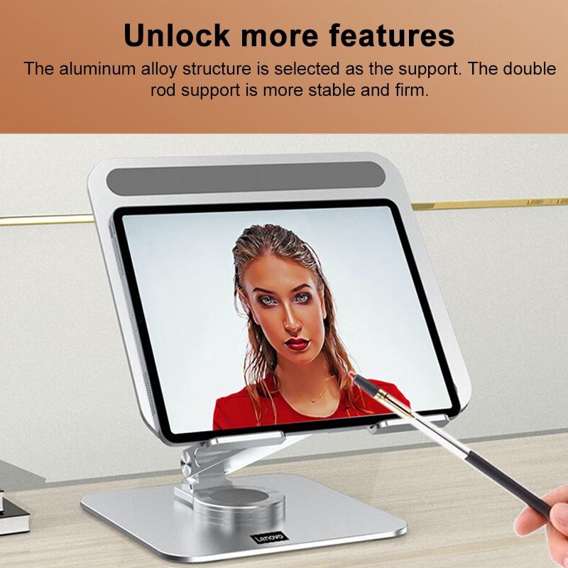 Lenovo Thinkplus Desktop Laptop Holder - Silver-1964932179008032774