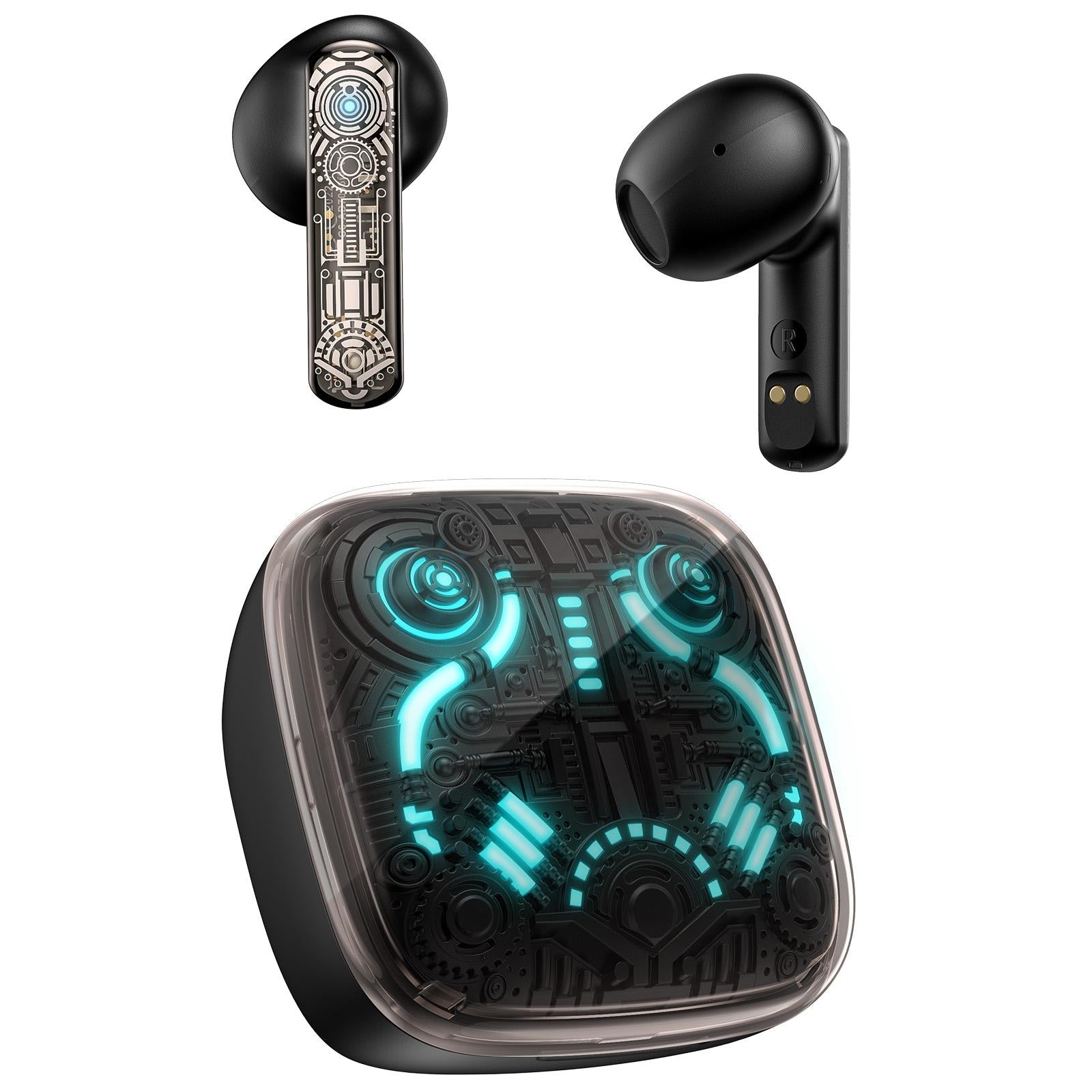 Black Tws Bluetooth Gaming Earphones With Noise Reduction-1915196854199521288
