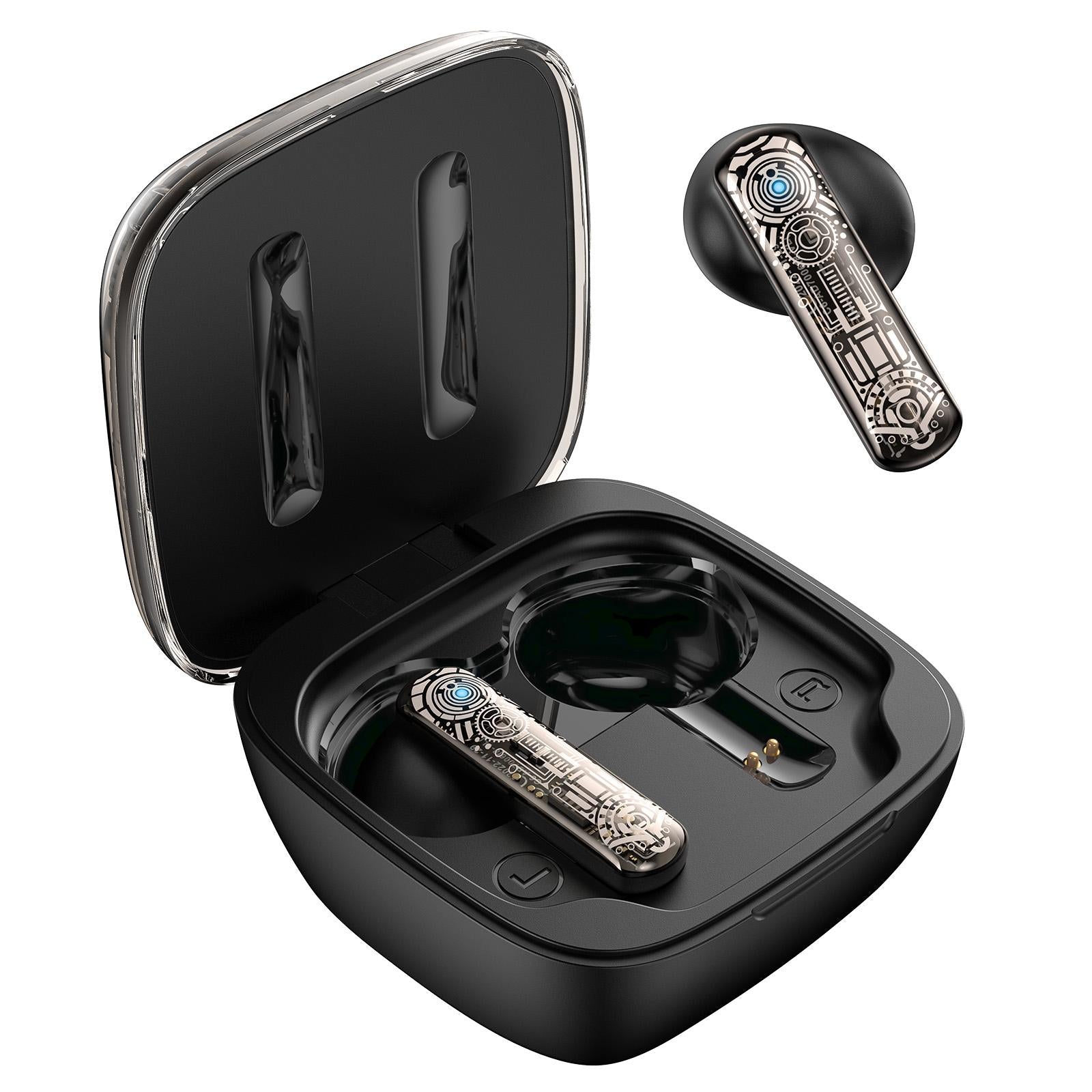 Black Tws Bluetooth Gaming Earphones With Noise Reduction-1915196854199521281