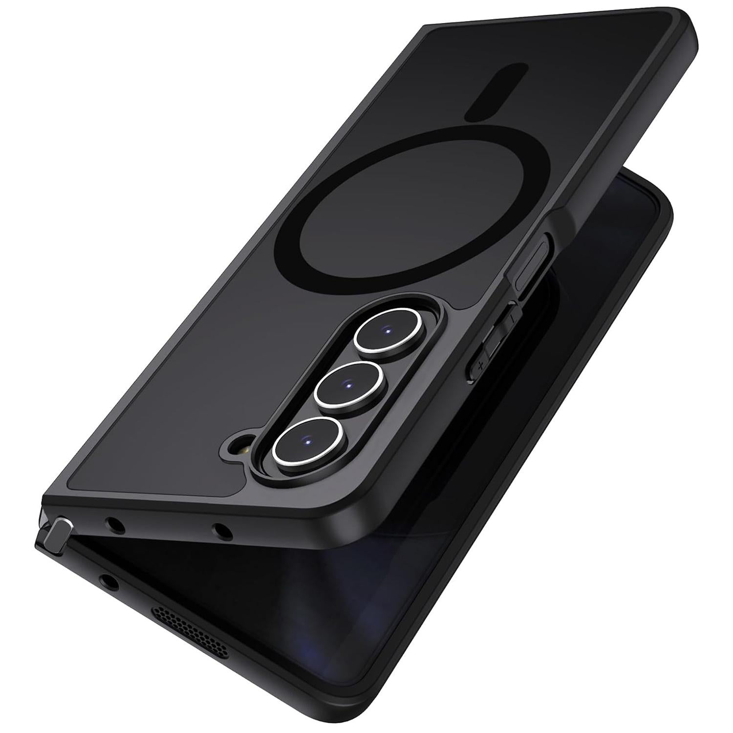 Ultra-Thin Translucent Magsafe Case For Samsung Galaxy Z Fold4 - Black-1922443416151658496