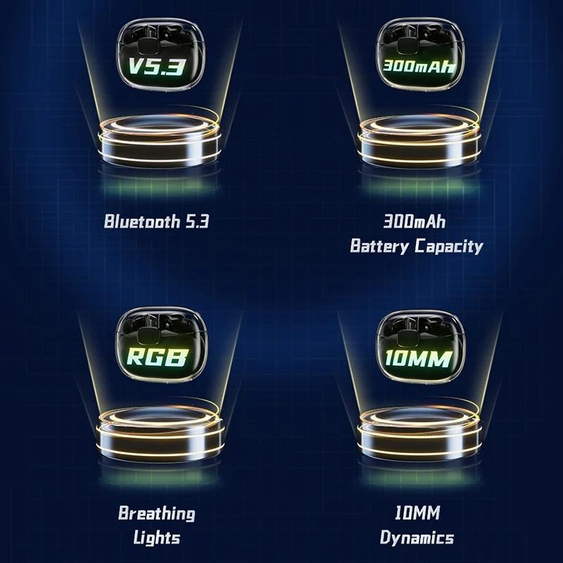 Black Tws Gaming Bluetooth Earbuds - T52-1915196808242532353