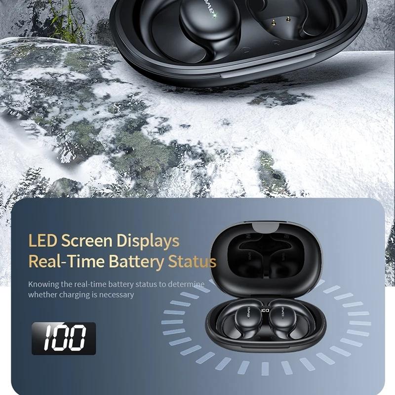 Black T80 Sport Tws Bluetooth Earbuds With Air Conduction-1915196902291410947