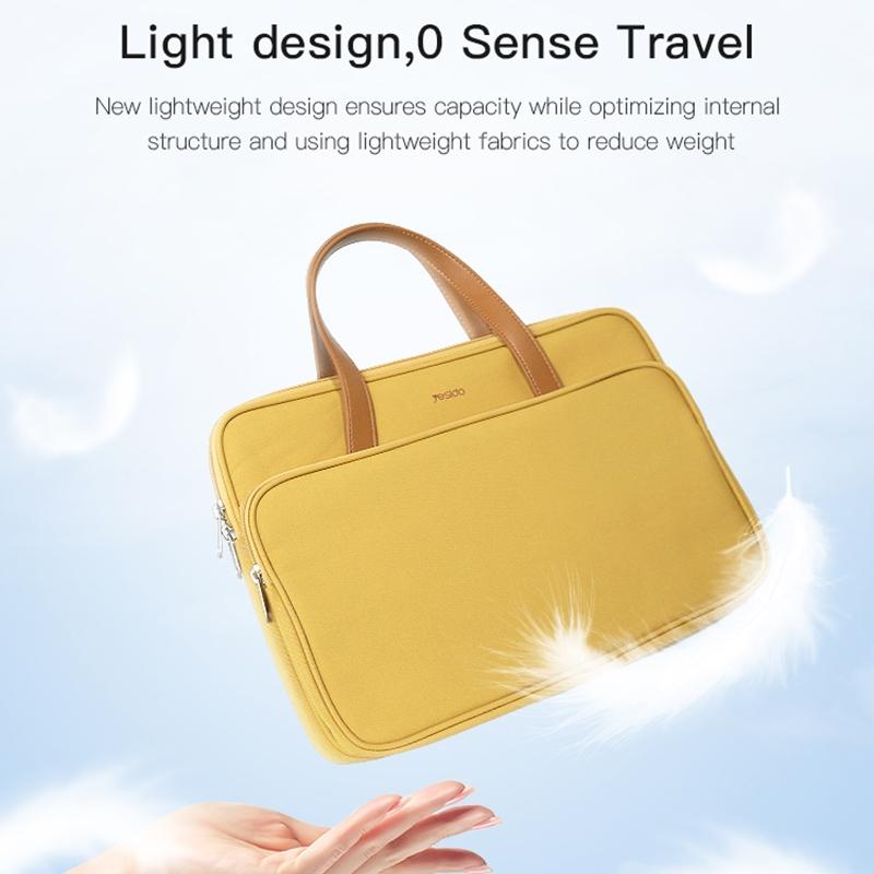 16 Waterproof Oxford Laptop Bag - Yellow-1915196868405628929