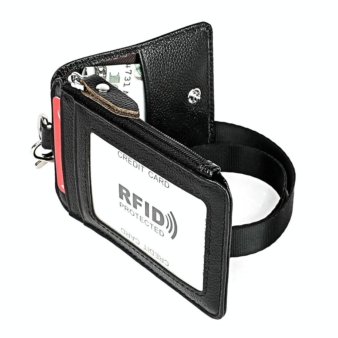 Rfid-Blocking Leather Card Holder - Antimagnetic-1915196810234826752