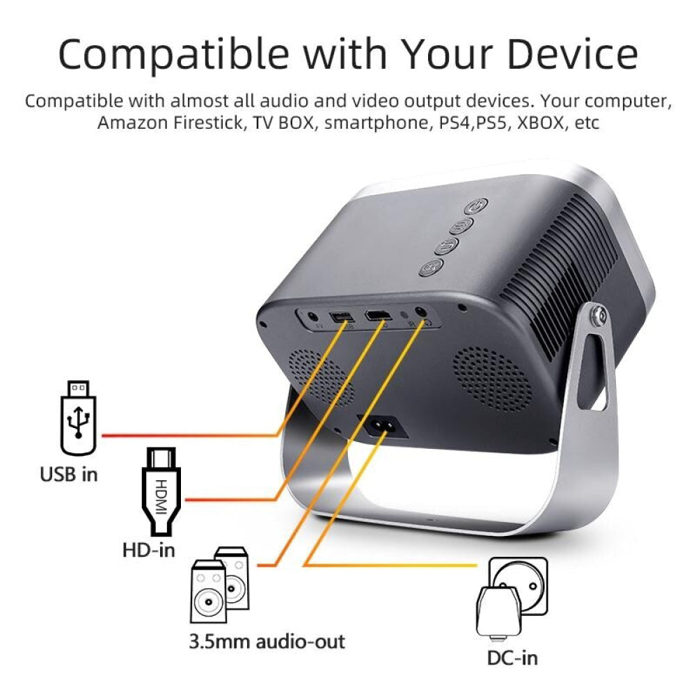 360 Degree Rotating Mini Led Projector - 150 Lumens 1280X720P-1915197694020816898