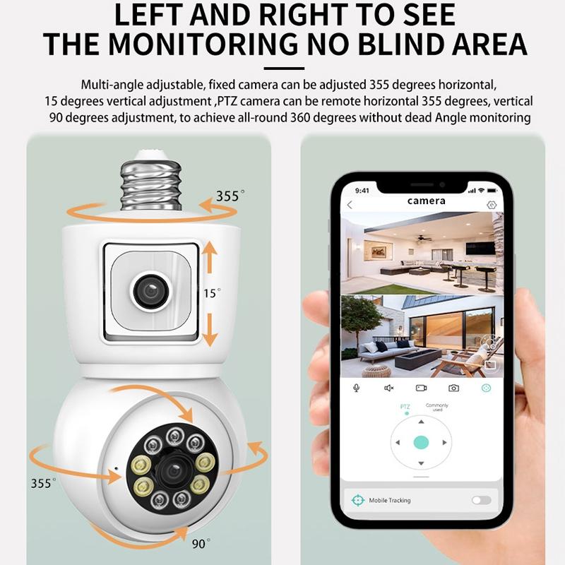 Smart Night Vision Camera With Motion Tracking And Voice Intercom - White-1915196943286538241