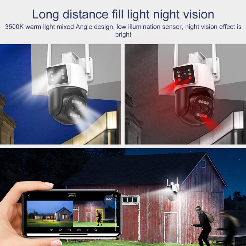 Smart Dual Dome Camera With Humanoid Recognition And Wifi Alarm-1964932148989399047