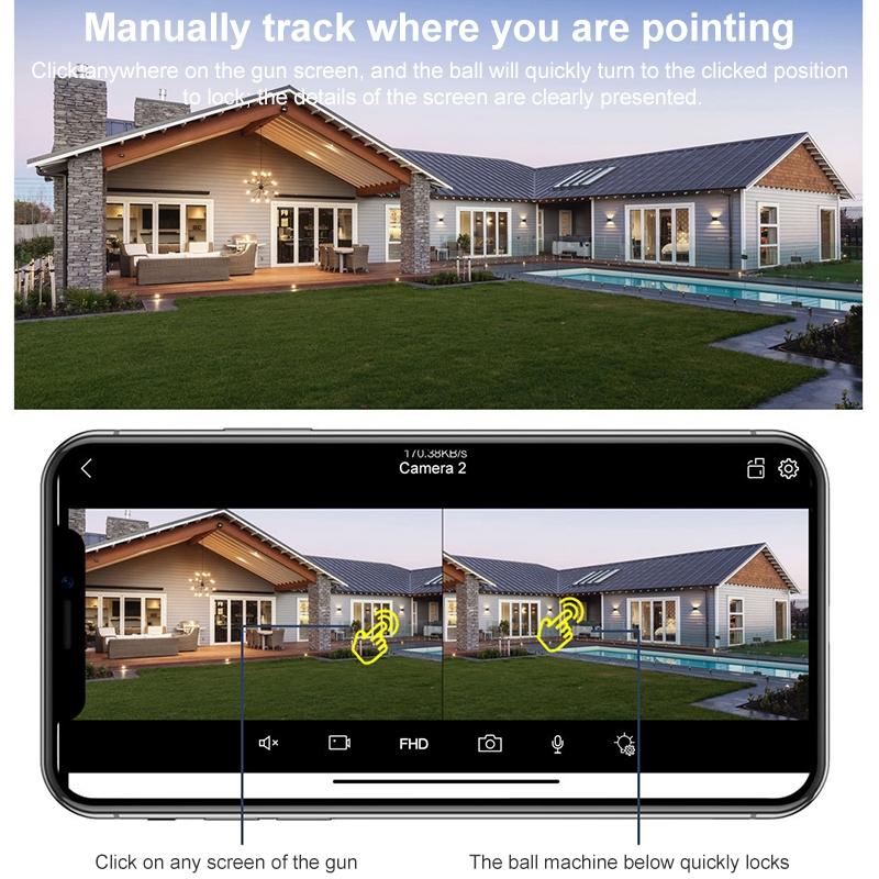 3Mp Wifi Triple Camera With Two-Way Voice Intercom & Infrared Night Vision - Supports-1915196528482455553