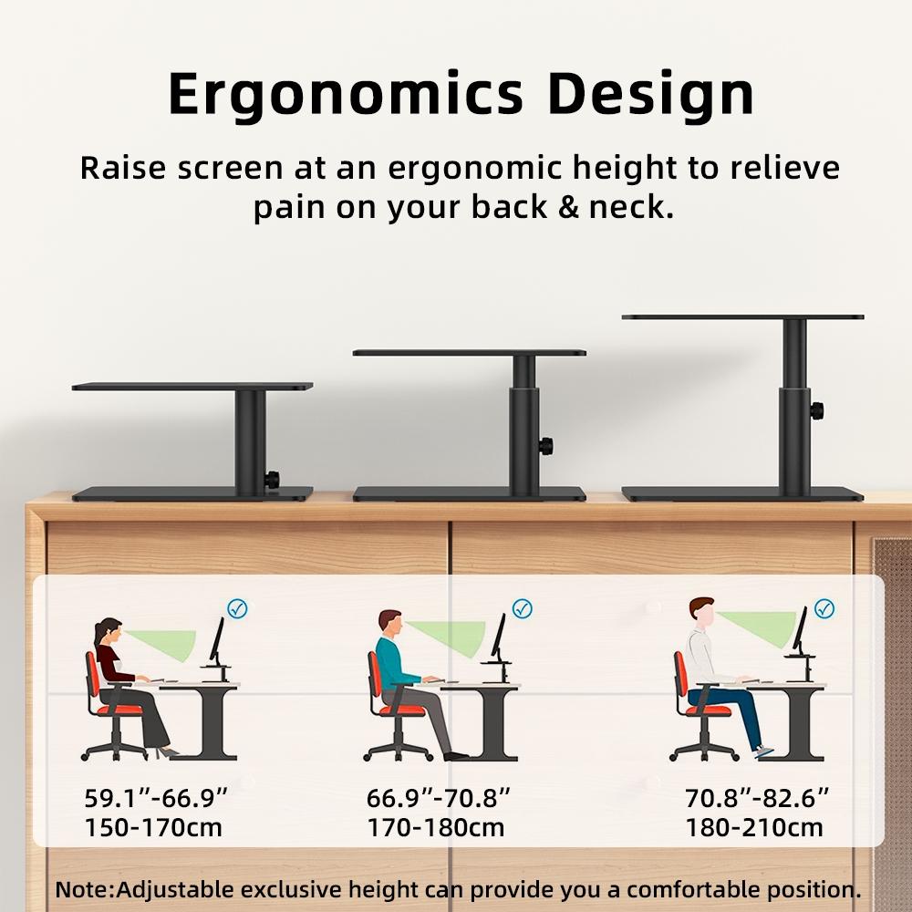 Aluminum Computer Screen Bracket - Black By Lenuo-1964932215771107329