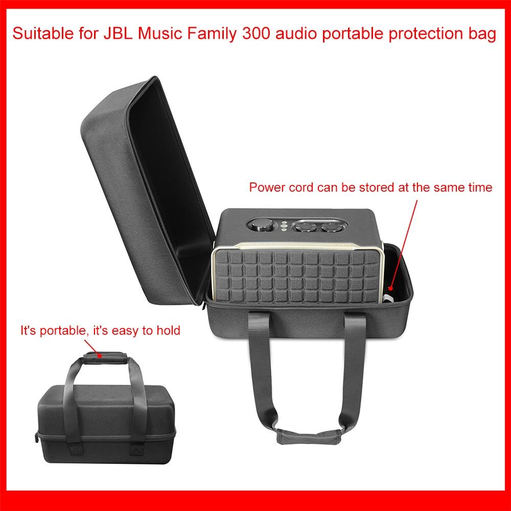 Jbl Authentics 300 Portable Speaker Bag - Hard Shell Dustproof Black-1915196842342223876
