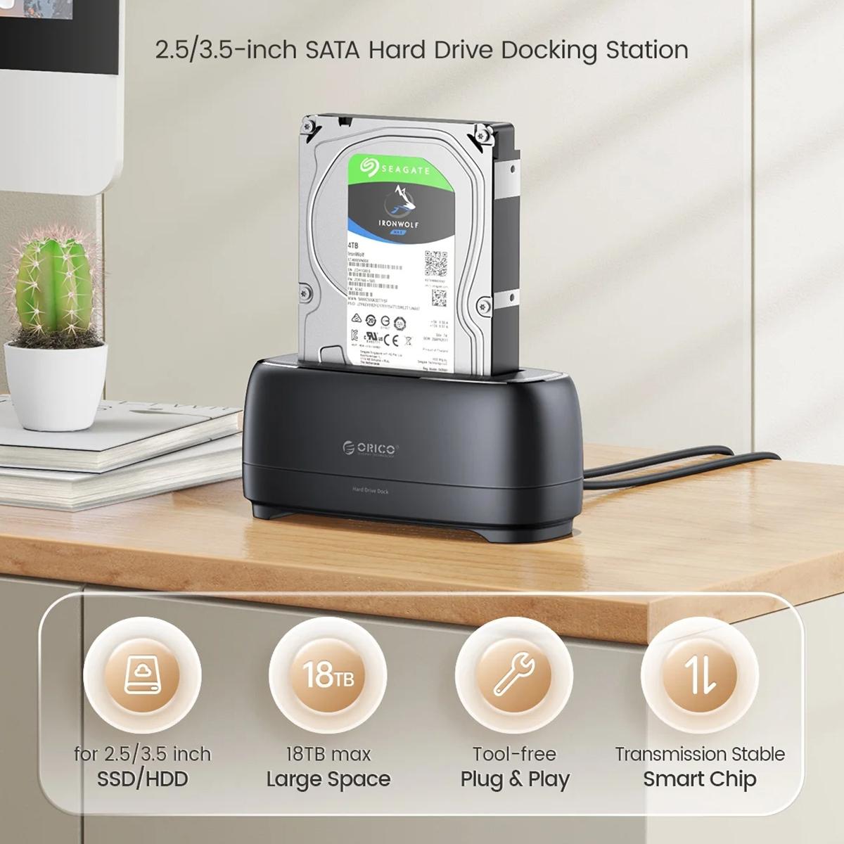 2.5 / 3.5 Sata Drive Dock - Single Bay-1915198292321505283