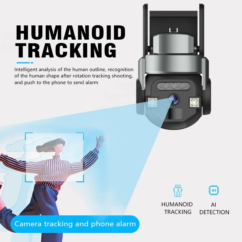 Outdoor Wifi Camera With Two-Way Voice 5Mp Ip66 Waterproof - Grey-1915196648351469572