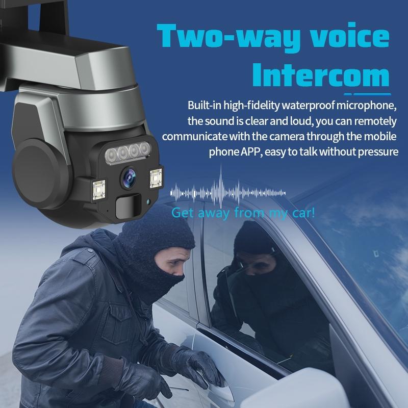 Outdoor Wifi Camera With Two-Way Voice 5Mp Ip66 Waterproof - Grey-1915196648351469573