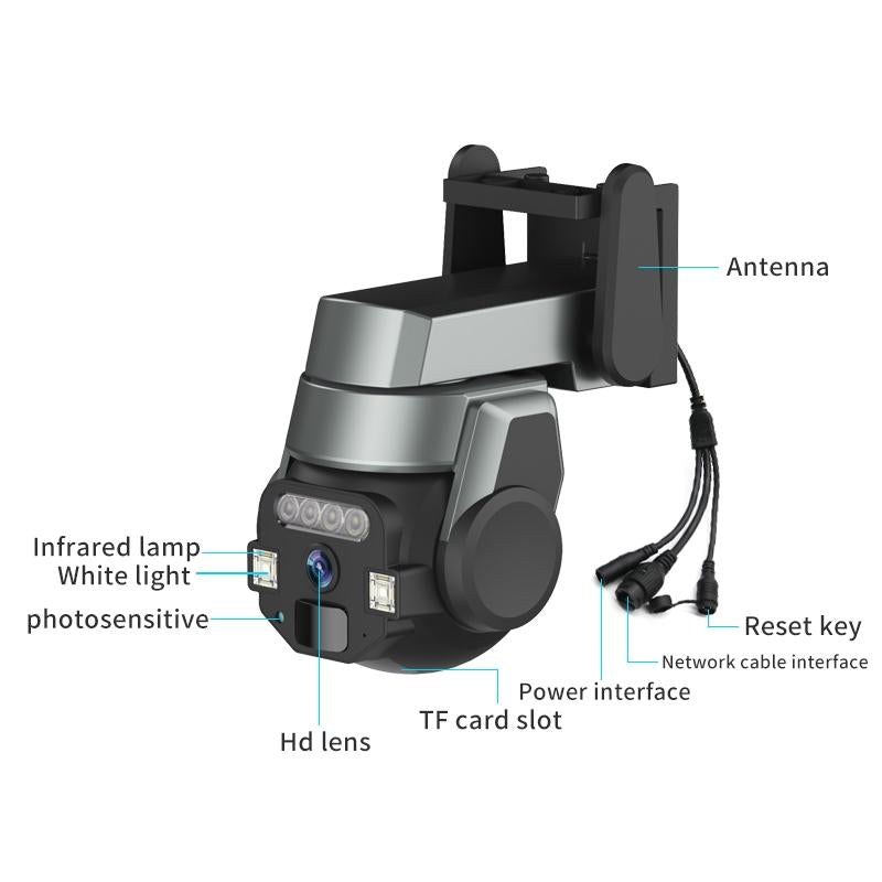 Outdoor Wifi Camera With Two-Way Voice 5Mp Ip66 Waterproof - Grey-1915196648351469570