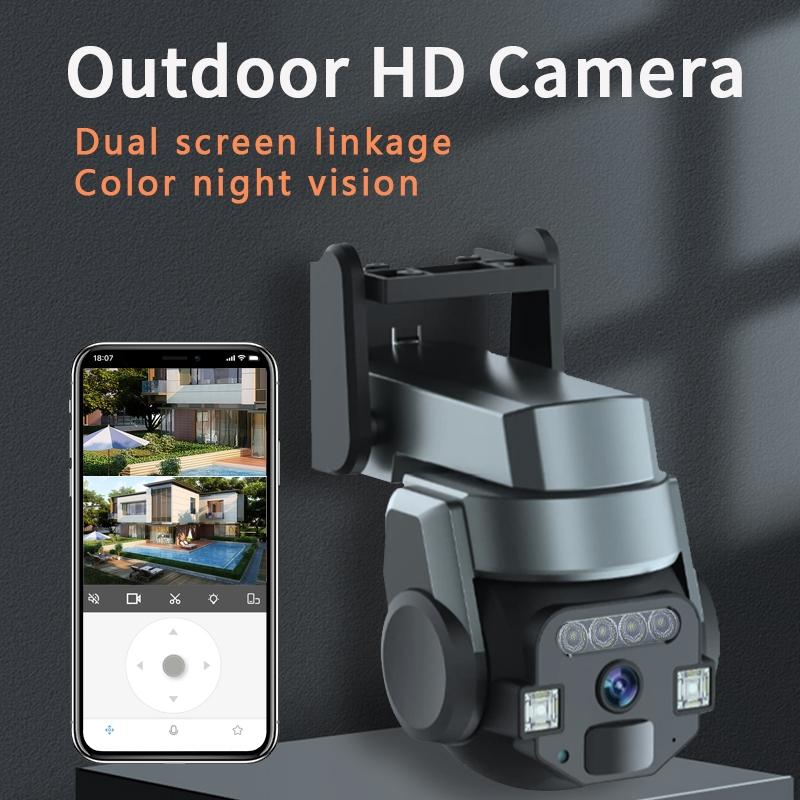 Outdoor Wifi Camera With Two-Way Voice 5Mp Ip66 Waterproof - Grey-1915196648351469575