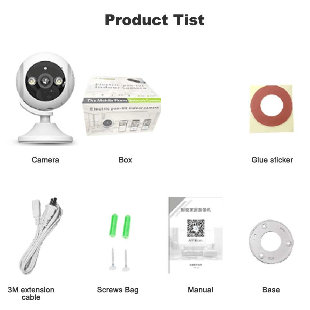 180 Degree Panoramic Smart Ptz Wifi Camera - White-1915196657352445953