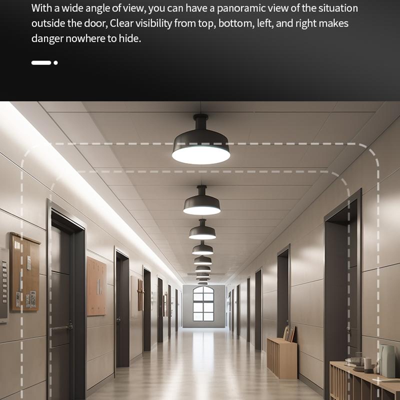 1080P Wifi Smart Cat Eye Video Doorbell With 4.3 Ips Lcd Screen And Infrared Night Vision Black-1915196962353844225