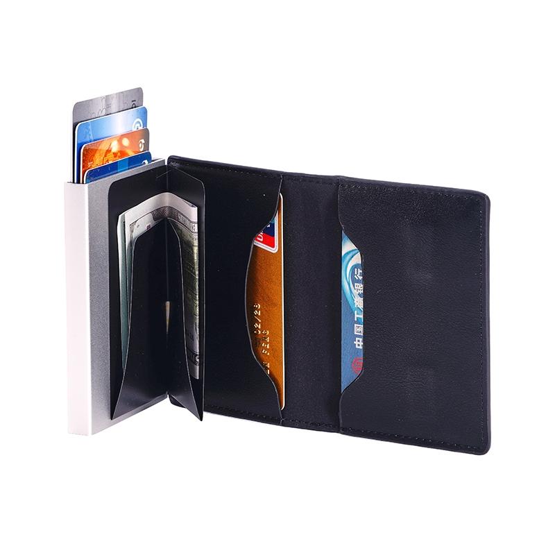 Crazy Horse Rfid Blocking Card Holder - Pu Leather-1915196917340573700