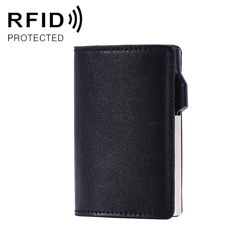 Crazy Horse Rfid Blocking Card Holder - Pu Leather-1915196917340573703