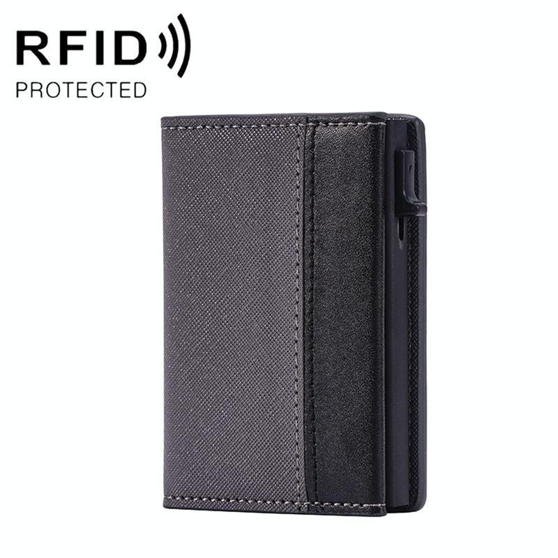 Rfid Blocking Triple Fold Card Holder - Anti-Magnetic-1915196934818238465