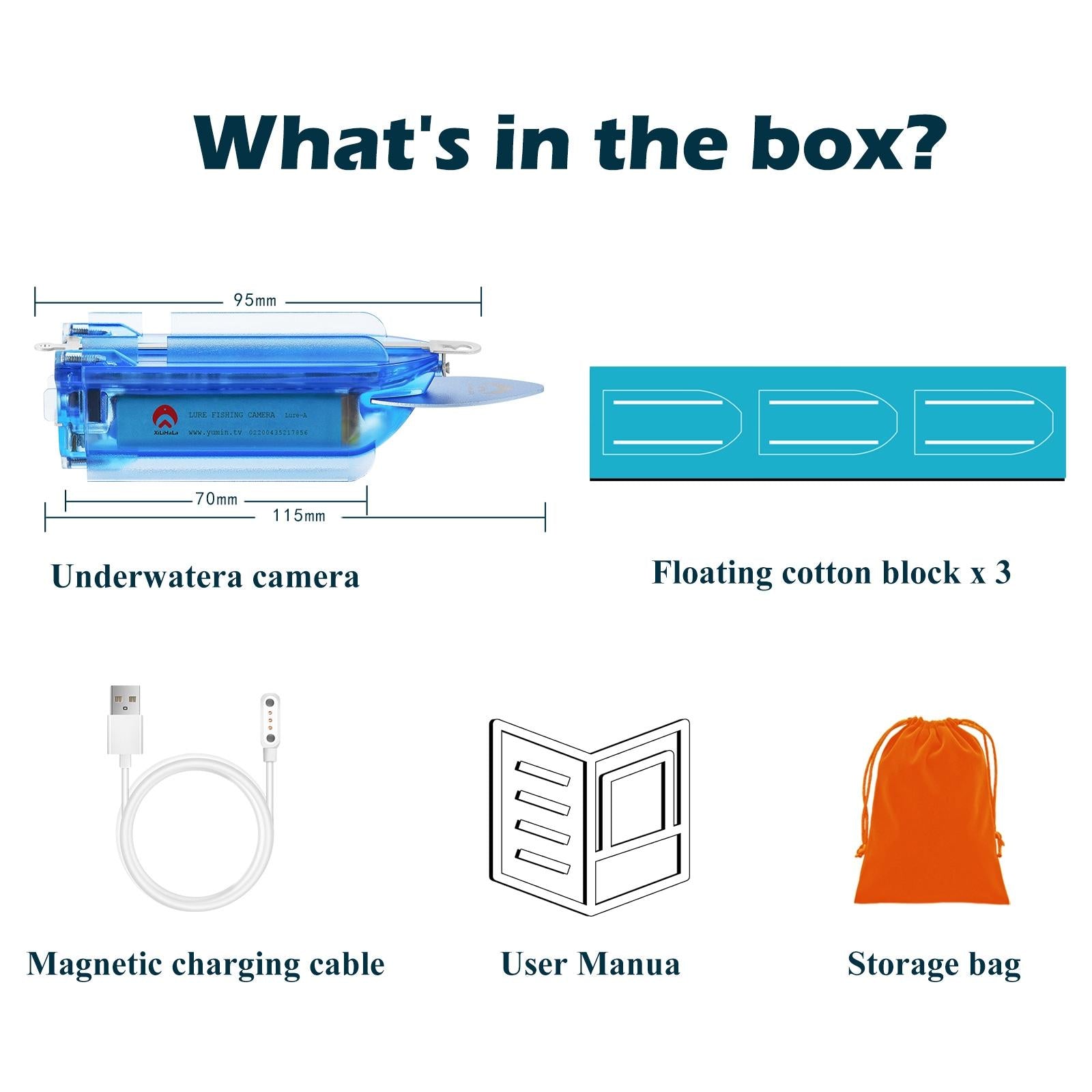 Wireless Underwater Fishing Camera With Loop Recording And Remote Control - Blue-1915196892275412999