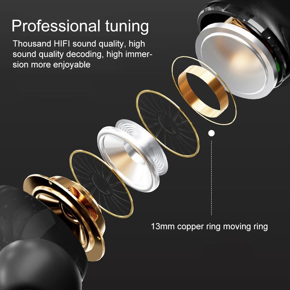 Wireless Bluetooth Earphone With Touch Screen & Noise Reduction - White-1915196825372069890