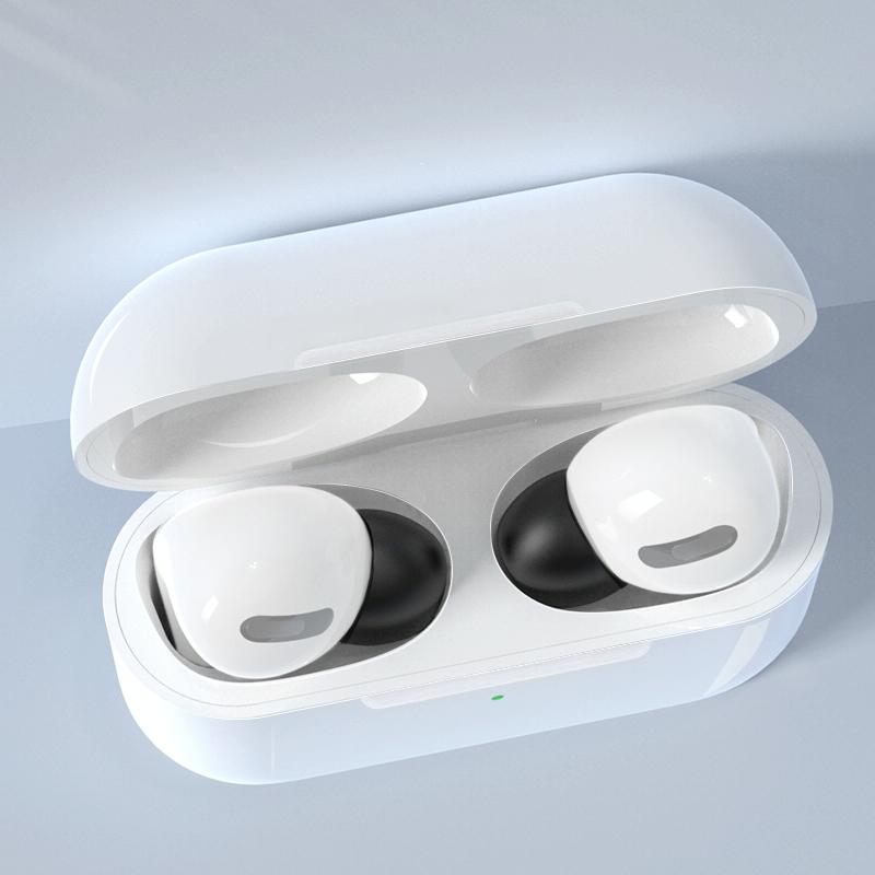 6 Pairs Wireless Earphone Earplugs For Airpods Pro With Storage Box - White-1915196916484935687