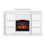 Devanti 2000W Electric Fireplace Fire Heater White