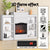 Devanti 2000W Electric Fireplace Fire Heater White