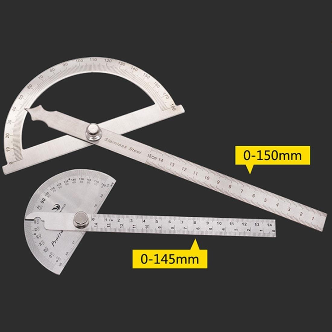 Stainless Steel Protractor With 0-150Mm Arm For 0-180 Degree Angles-1915198009197596676