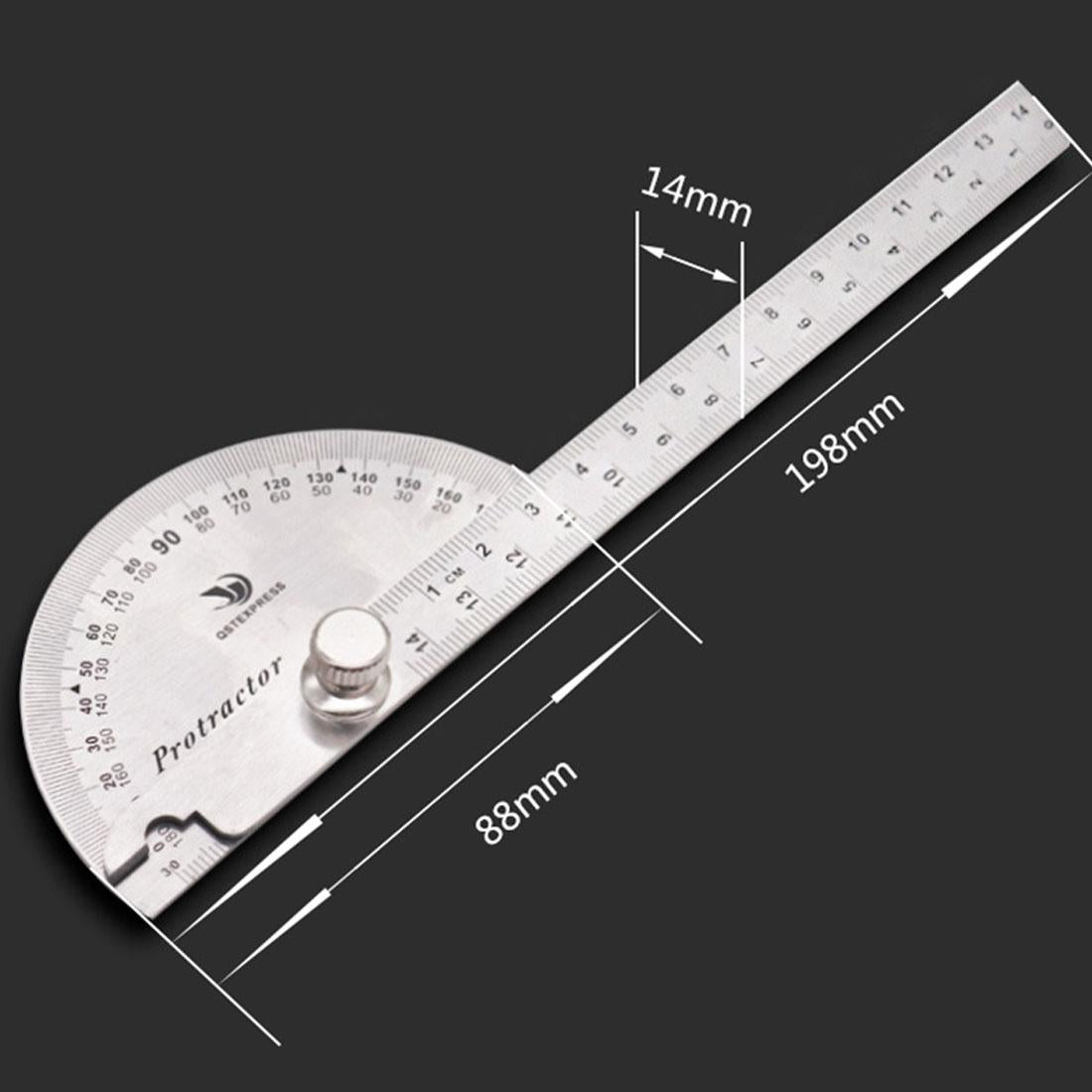 Stainless Steel Protractor With 0-145Mm Arm And 0-180 Degree Angle Measurement-1915197874174562305