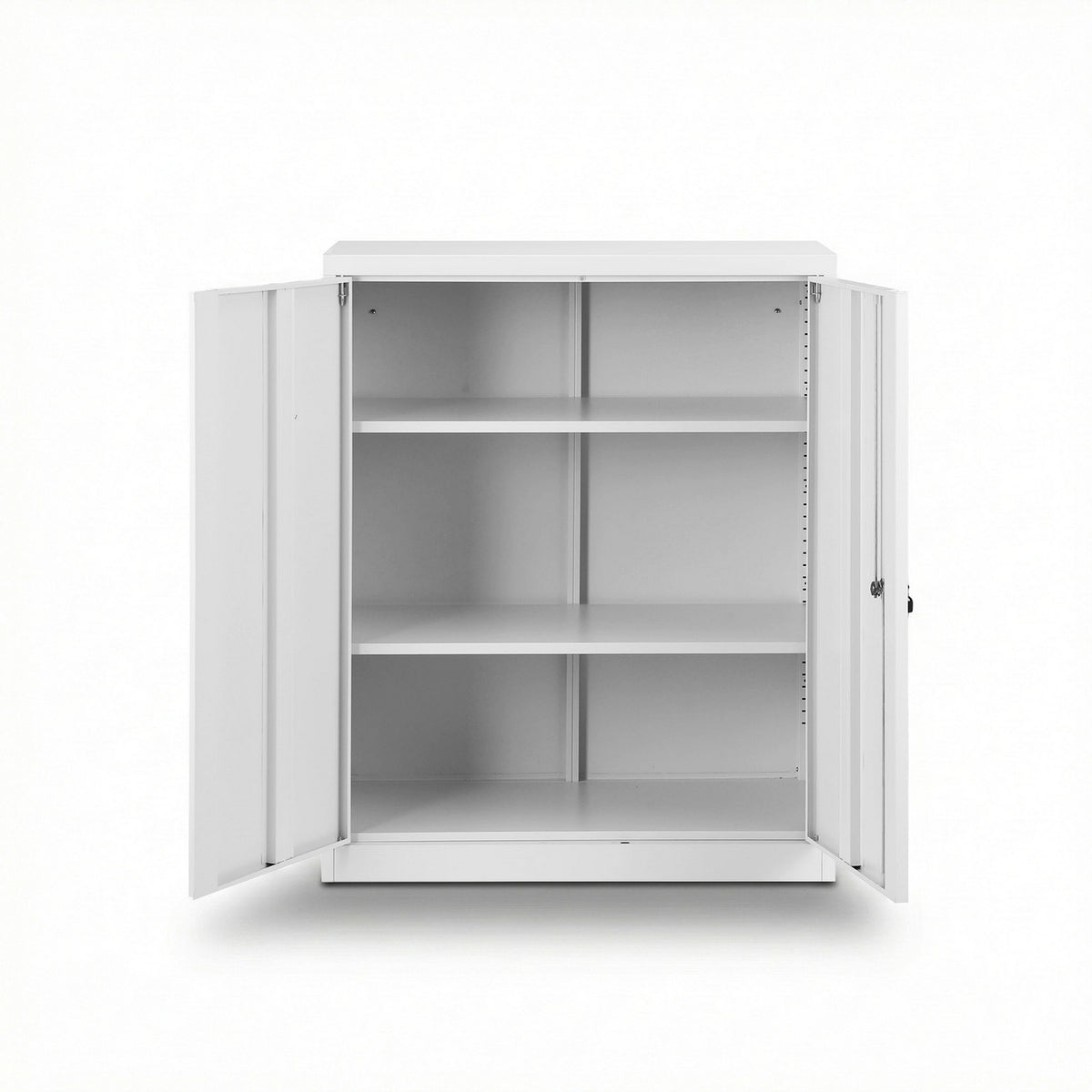 Artiss Steel Locker Cabinet Filing Mental Storage 3-Point Lock Adjustable Shelves White