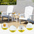 Gardeon Outdoor Table and Chairs HDPE Adirondack Beach Chair Sun Lounge Patio Furniture Garden White