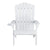 Gardeon Outdoor Chairs HDPE Adirondack Beach Chair Sun Lounge Patio Furniture Garden white