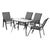 Gardeon 5PC Outdoor Dining Set Table and Chairs Patio Furniture Bistro Set Garden Grey