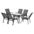 Gardeon 7PC Outdoor Dining Set Table and Chairs Patio Furniture Garden Bistro Set Grey