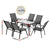 Gardeon 7PC Outdoor Dining Set Table and Chairs Patio Furniture Garden Bistro Set Grey