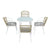 Gardeon Outdoor Dining Set 5 Piece Aluminum Table Chairs Setting White