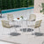 Gardeon Outdoor Dining Set 5 Piece Aluminum Table Chairs Setting White