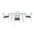 Gardeon Outdoor Dining Set 5 Piece Aluminum Extendable Table Setting White