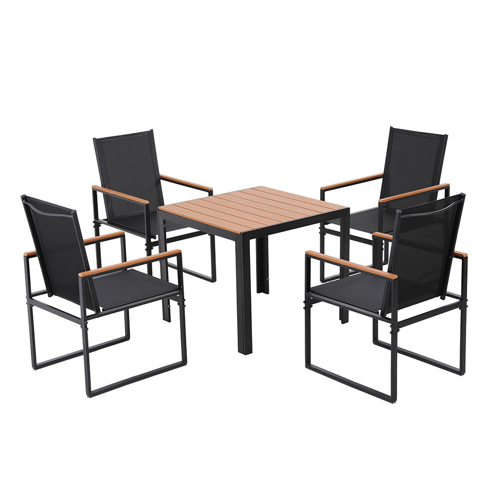 Gardeon 5PCS Outdoor Dining Set Table and Chairs Patio Garden Furniture Bistro Set