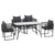 Gardeon 5PC Outdoor Dining Set Table and Chairs Patio Furniture Garden Bistro Set Black
