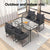Gardeon 5PC Outdoor Dining Set Table and Chairs Patio Furniture Garden Bistro Set Black