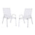 Gardeon 2PC Outdoor Dining Chairs Stackable Lounge Chair Patio Furniture White